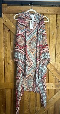NWT Jessica Simpson kimono sleeveless flowy, Bohemian, Boho, gypsy size XL